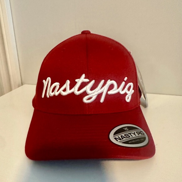 Nasty Pig Bro Cap Fitted Red L/XL NWT RARE